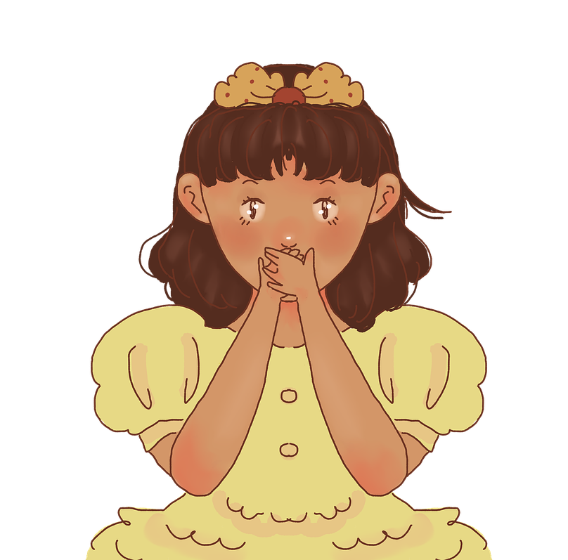 Mädchen mit Händen vorm Mund